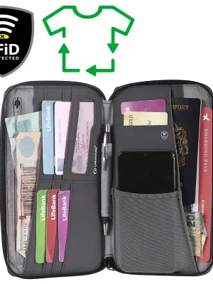 Nejlepší Cena Lifeventure peněženka RFiD Travel Wallet Recycled grey