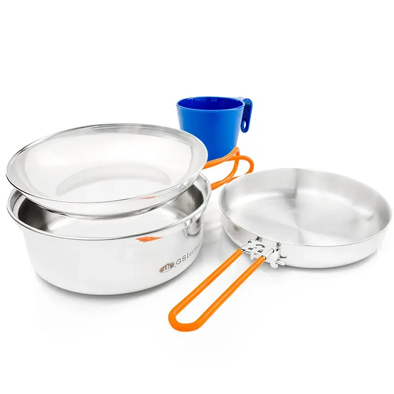 GSI Outdoors sada nádobí Glacier Stainless 1 Person Mess Kit Akční Nabídka
