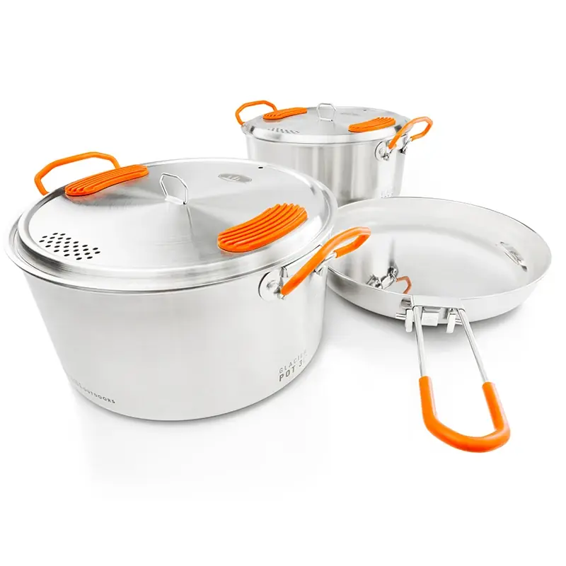 Cenově Výhodný GSI Outdoors sada kastrolů Glacier Stainless Base Camper 2+3l