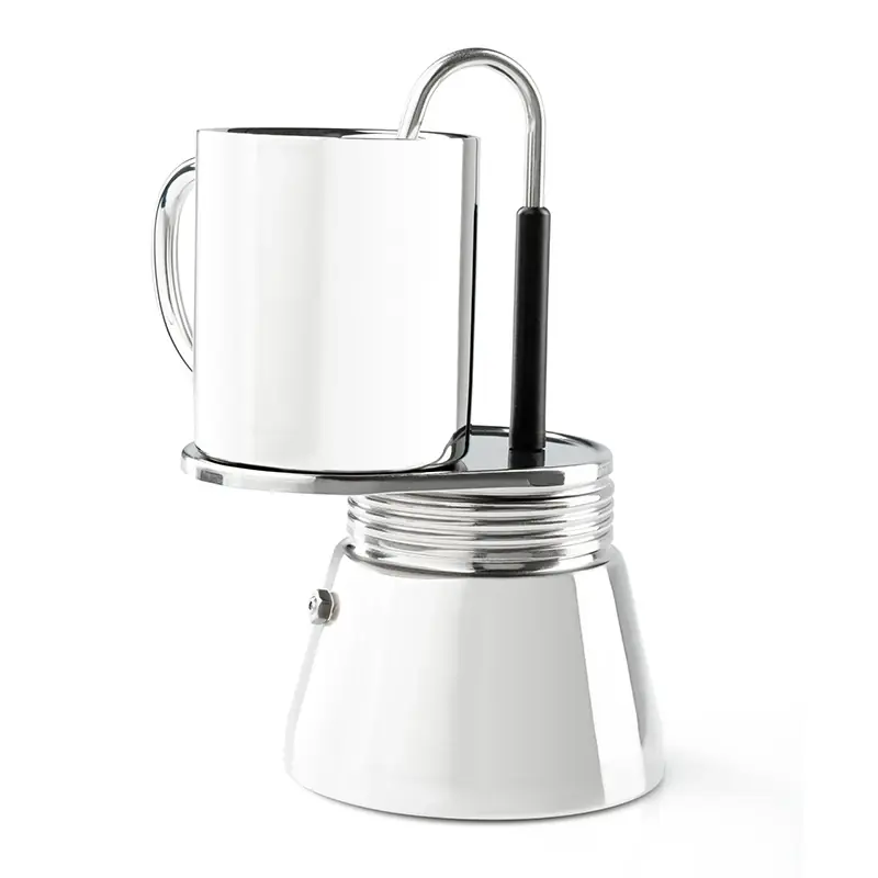 GSI Outdoors set mini presovače a většího espresso šálku Stainless Mini Espresso 4 cup 296ml Dokud Zásoby Vydrží