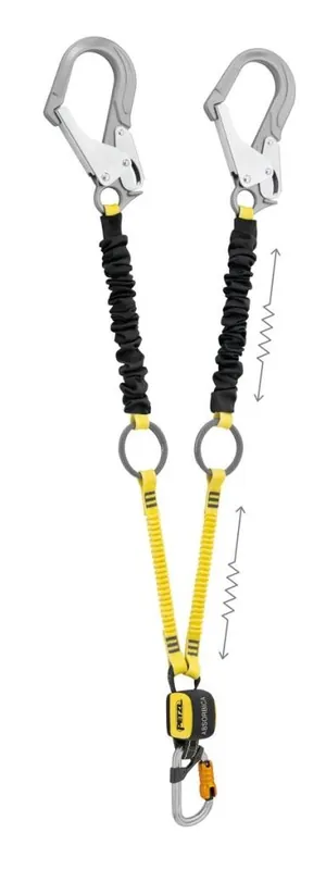 Časově Omezené Petzl Absorbica-Y Tie Back 150 cm - s Karabinami Mgo + Bm´D
