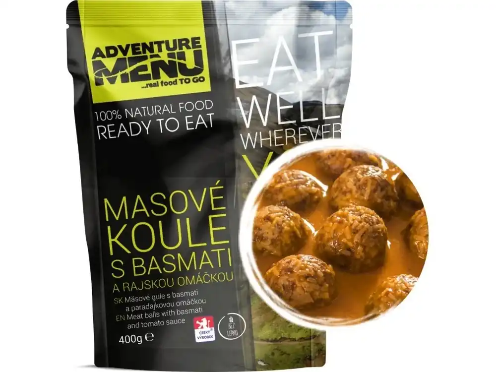Cenová Bomba Adventure menu Masové koule s basmati a rajskou omáčkou 400g