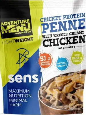 Jen Po Omezenou Doba Adventure menu Cvrččí proteinové penne s kuřecím masem v kreolské krémové omáčce 160g