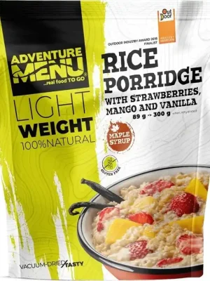 Zlevněný Adventure menu Rýžová kaše s jahodami, mangem a vanilkou 89g