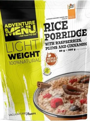 Adventure menu Rýžová kaše s malinami, švestkami a skořicí 89g Poslední Šance