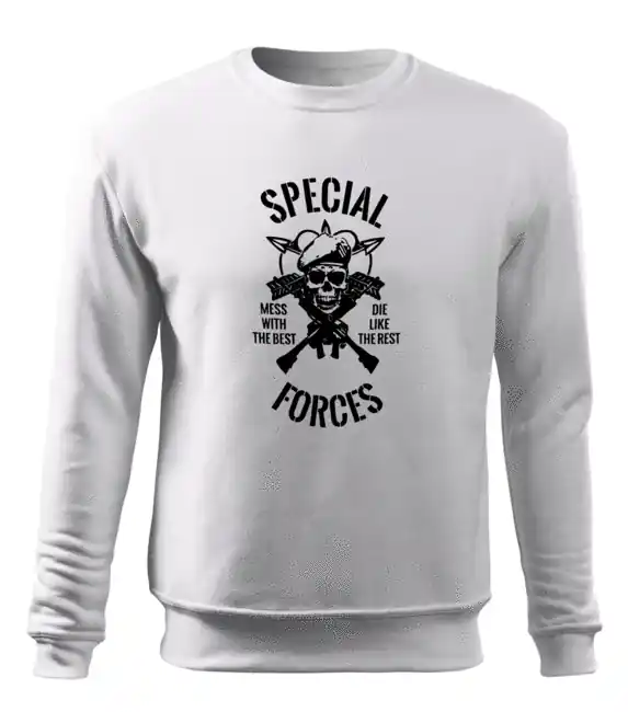 DRAGOWA pánská mikina special forces, bílá 300g / m2 Oblíbený