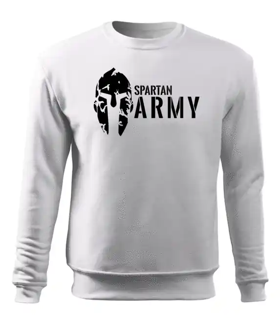 DRAGOWA pánská mikina spartan army, bílá 300g / m2 Expresní Doručení