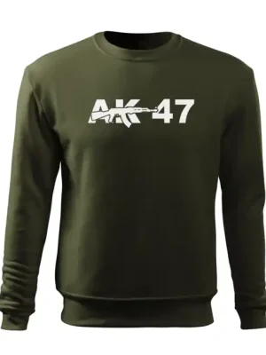 Novinka DRAGOWA pánská mikina AK-47, oliv 300g / m2