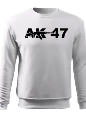 Tovární Cena DRAGOWA pánská mikina AK-47, bílá 300g/m2