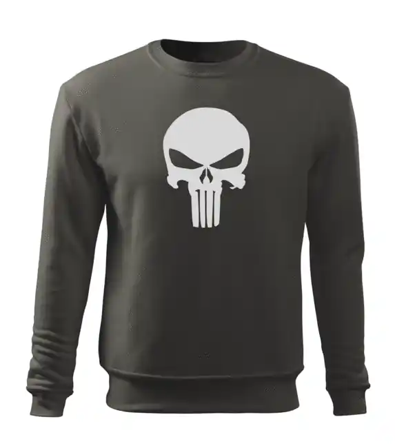 DRAGOWA pánská mikina punisher, šedá 300g / m2 Must-Have