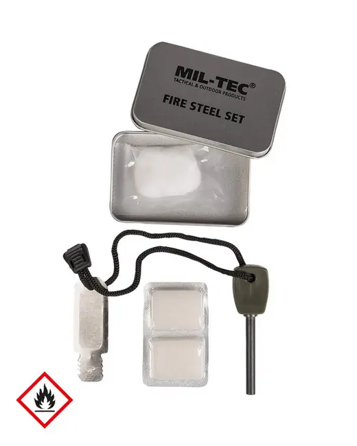 Oblíbený Mil-tec Fire steel sada kresadla