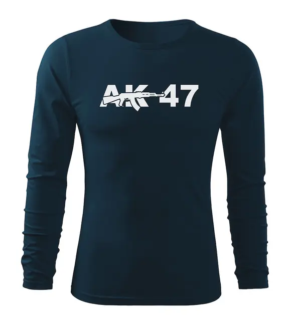 Top Prodej DRAGOWA Fit-T tričko s dlouhým rukávem ak47, tmavě modrá 160g / m2