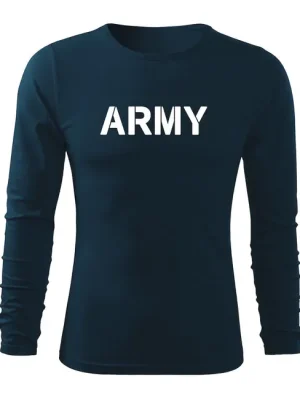 Odeslání Ihned DRAGOWA Fit-T tričko s dlouhým rukávem army, tmavě modrá 160g / m2
