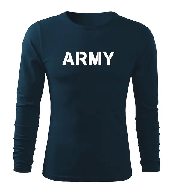 Odeslání Ihned DRAGOWA Fit-T tričko s dlouhým rukávem army, tmavě modrá 160g / m2