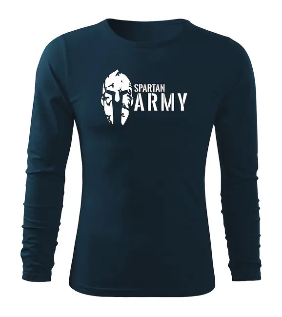 Novinka DRAGOWA Fit-T tričko s dlouhým rukávem spartan army, tmavě modrá 160g / m2
