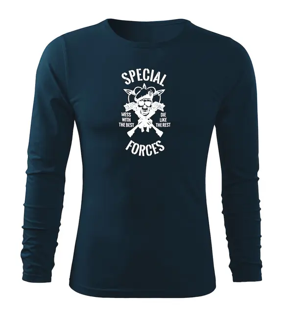 DRAGOWA Fit-T tričko s dlouhým rukávem special forces, tmavě modrá 160g / m2 Rychlé Dodání