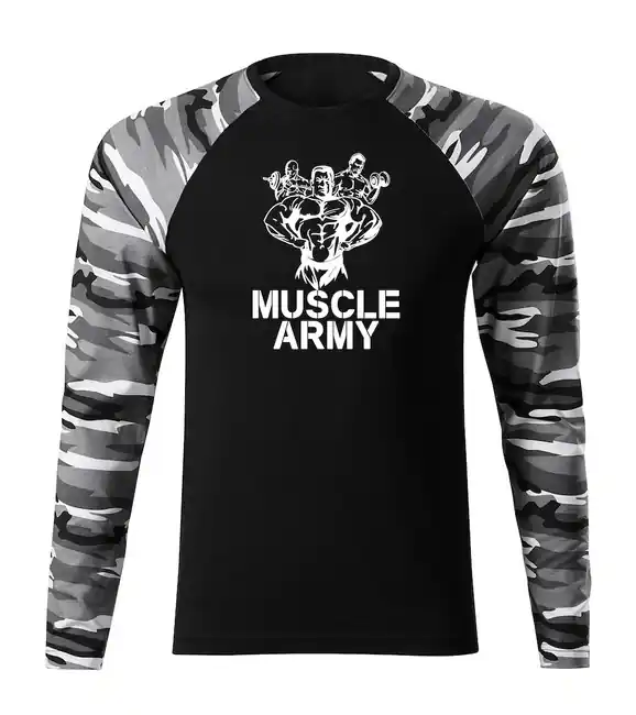 Výhodná Nabídka DRAGOWA Fit-T tričko s dlouhým rukávem muscle army team, metro 160g / m2