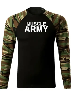 Nejlepší Volba DRAGOWA Fit-T tričko s dlouhým rukávem muscle army, woodland 160g / m2