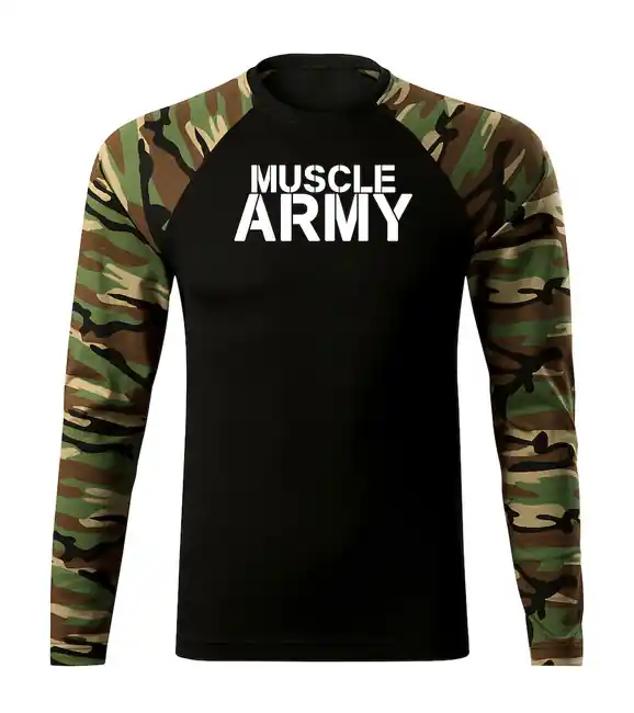 Nejlepší Volba DRAGOWA Fit-T tričko s dlouhým rukávem muscle army, woodland 160g / m2