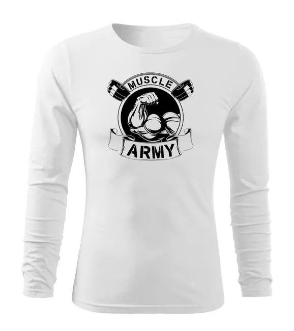 DRAGOWA Fit-T tričko s dlouhým rukávem muscle army original, bílá 160g / m2 Kup Teď