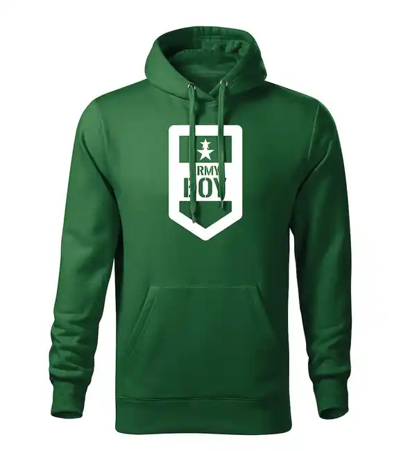 DRAGOWA pánská mikina s kapucí army boy, zelená 320g / m2 Přímo Od Výrobce