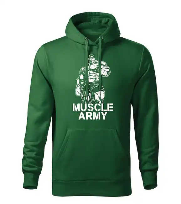 DRAGOWA pánská mikina s kapucí muscle army man, zelená 320g / m2 Objednat Nyní