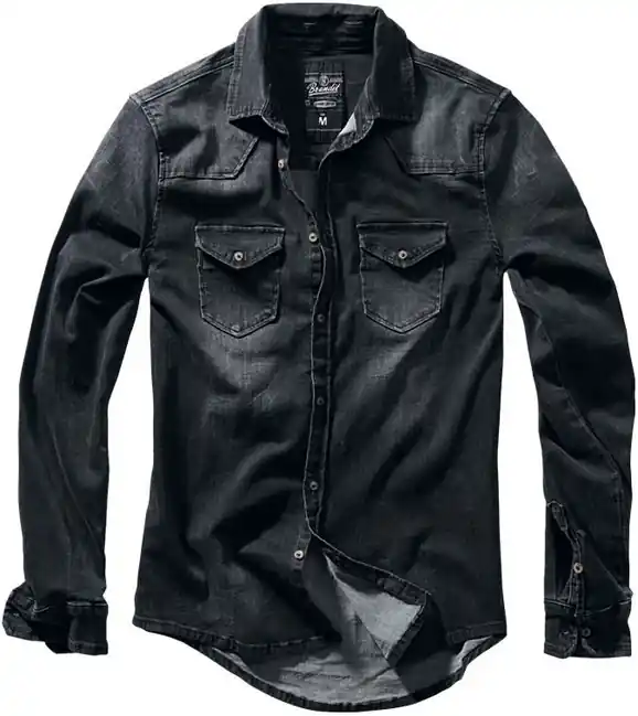 Brandit Riley denim košile, černá Sleva