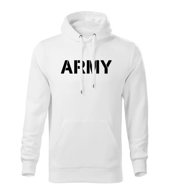 Ihned K Objednání DRAGOWA pánská mikina s kapucí army, bílá 320g / m2