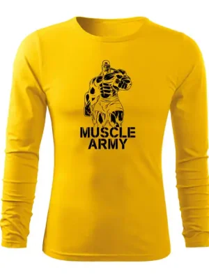 Poslední Šance DRAGOWA Fit-T tričko s dlouhým rukávem muscle army man, 160g / m2