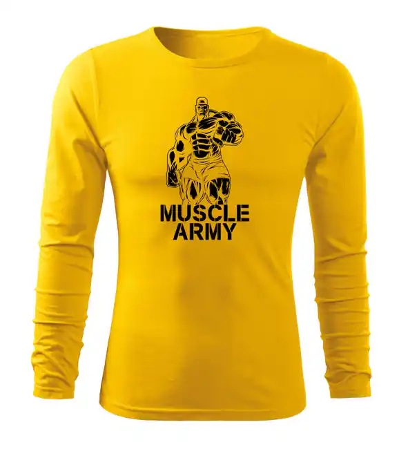 Poslední Šance DRAGOWA Fit-T tričko s dlouhým rukávem muscle army man, 160g / m2