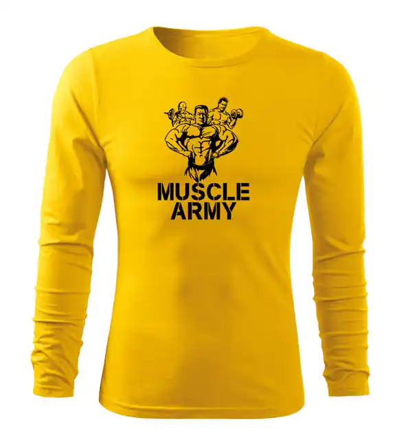 DRAGOWA Fit-T tričko s dlouhým rukávem muscle army team, 160g / m2 Top Prodej