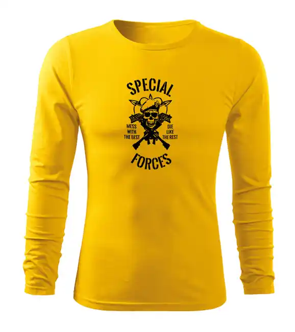 Levný DRAGOWA Fit-T tričko s dlouhým rukávem special forces, 160g / m2