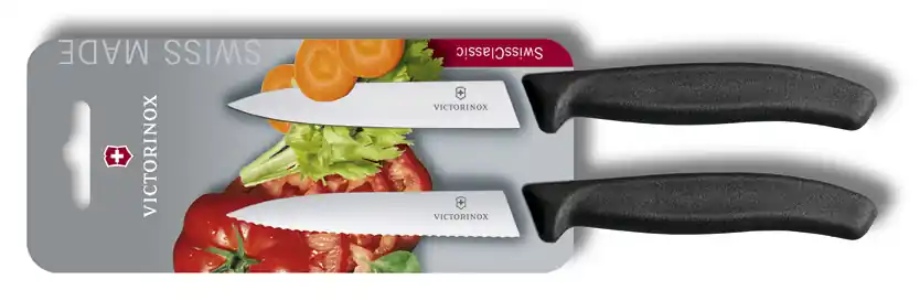Autentický Victorinox set 2 loupacích nožů, černý