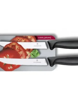 Zlevněný Victorinox set 2 nožů na rajčata, černý