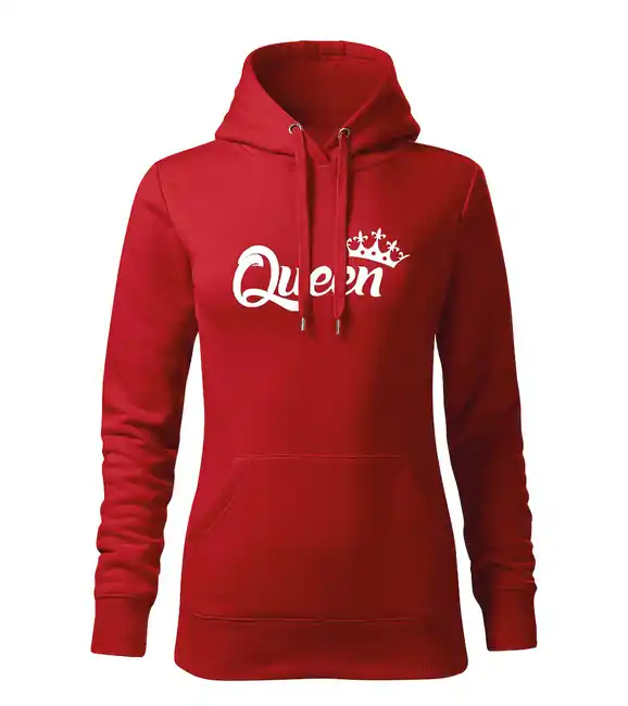 Časově Omezené DRAGOWA dámská mikina s kapucí queen, červená 320g/m2