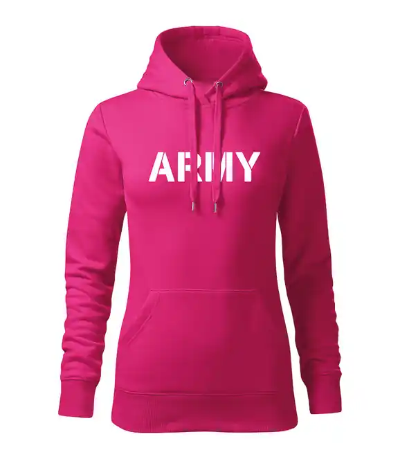DRAGOWA dámská mikina s kapucí army, růžová 320g/m2 Horká Nabídka