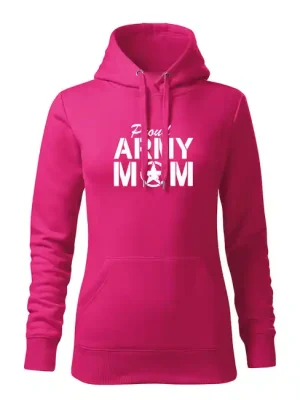 Cenová Bomba DRAGOWA dámská mikina s kapucí army mom, růžová 320g/m2