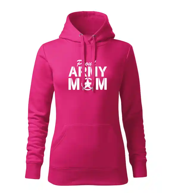 Cenová Bomba DRAGOWA dámská mikina s kapucí army mom, růžová 320g/m2