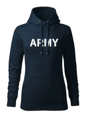 Nejlepší Volba DRAGOWA dámská mikina s kapucí army, tmavě modrá 320g/m2