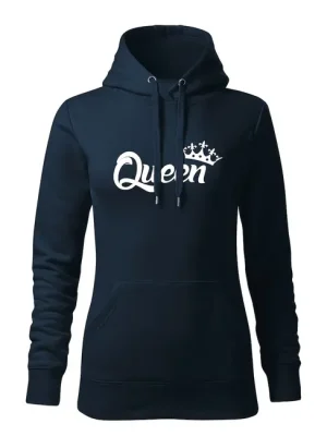 Akční Nabídka DRAGOWA dámská mikina s kapucí queen, tmavě modrá 320g/m2