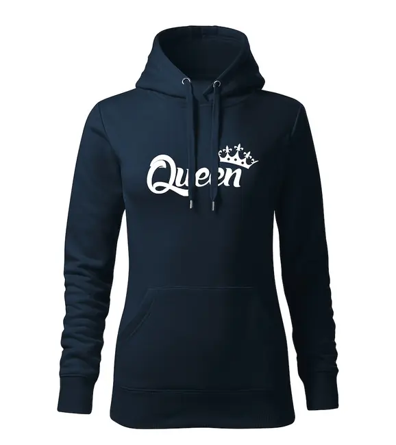 Akční Nabídka DRAGOWA dámská mikina s kapucí queen, tmavě modrá 320g/m2