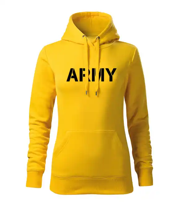 Kup Teď DRAGOWA dámská mikina s kapucí army, žlutá 320g/m2