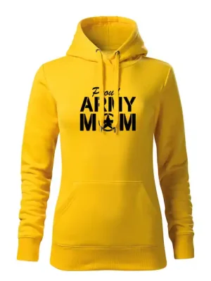 Nejprodávanější DRAGOWA dámská mikina s kapucí army mom, žlutá 320g/m2