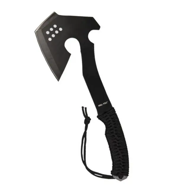 Horká Nabídka Mil-tec Tactical paracord sekera, černá 36 cm