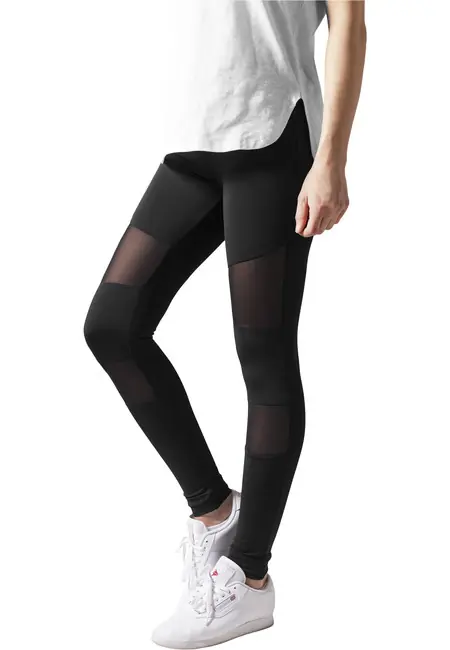 Urban Classics dámské Tech Mesh legíny, černé Expresní Doručení