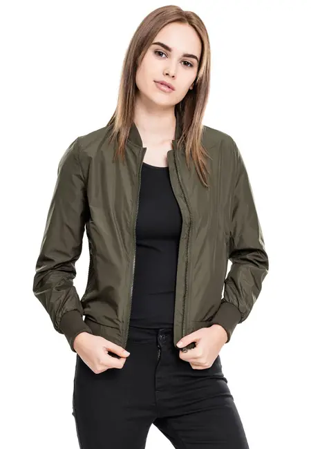 Urban Classics dámská light bomber bunda, olivové Must-Have