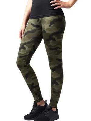 Urban Classics dámské legíny, wood camo Speciální Cena