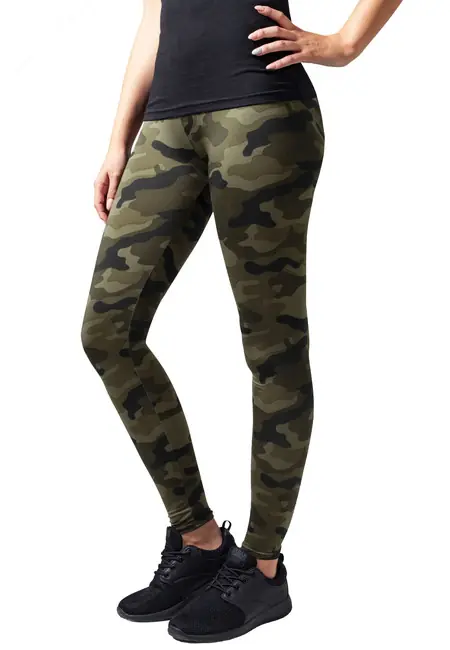 Urban Classics dámské legíny, wood camo Speciální Cena