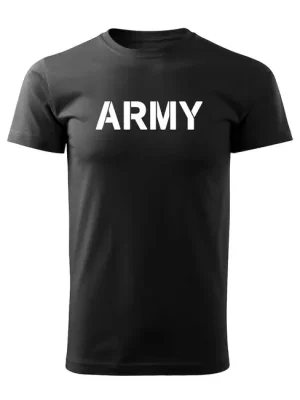 Must-Have DRAGOWA krátké tričko Army, černá 160g/m2