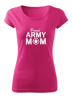 Nejprodávanější DRAGOWA dámské tričko army mom, růžová 150g/m2